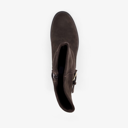 Suede dames boots bruin