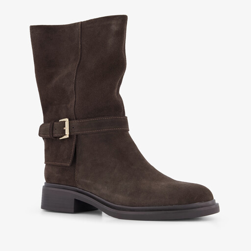 Suede dames boots bruin
