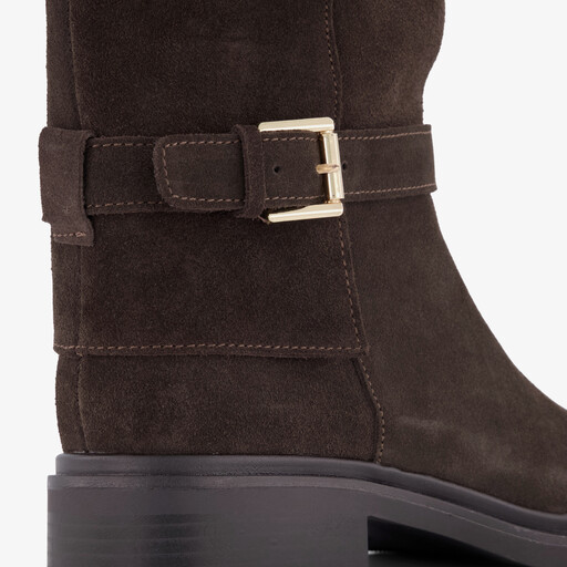 Suede dames boots bruin