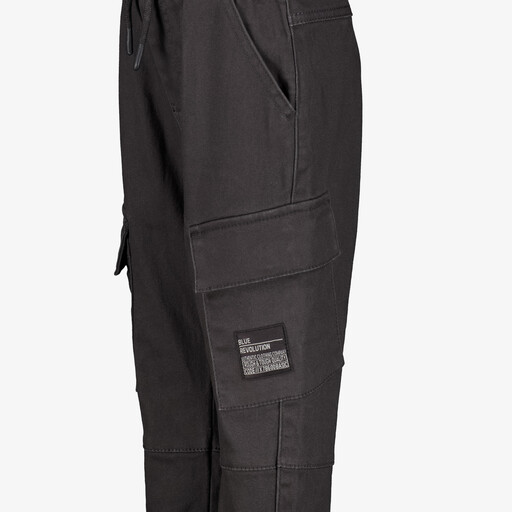 Jongens cargo joggingbroek antraciet