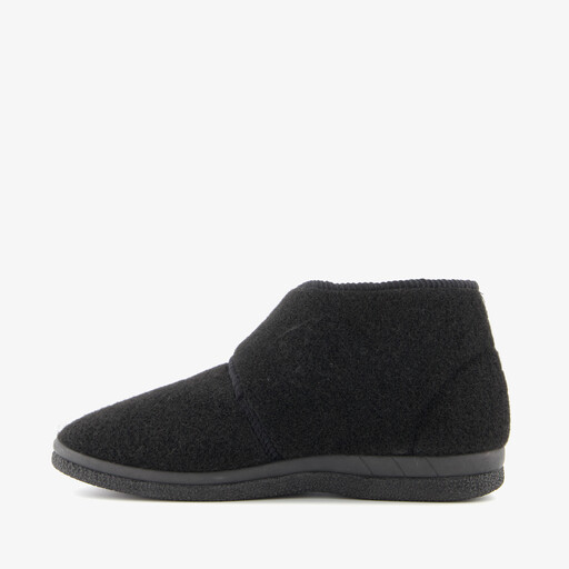 Heren pantoffels met klittenband zwart