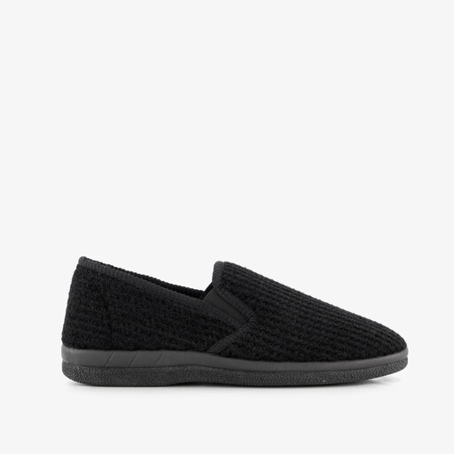 Heren pantoffels met teddy voering grijs