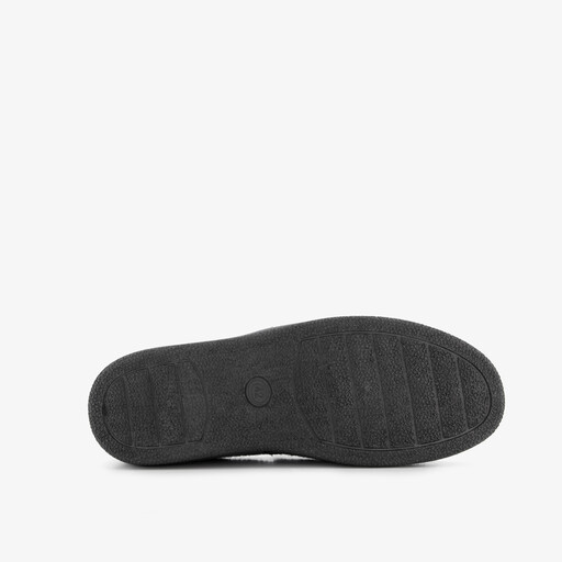 Heren pantoffels met teddy voering grijs
