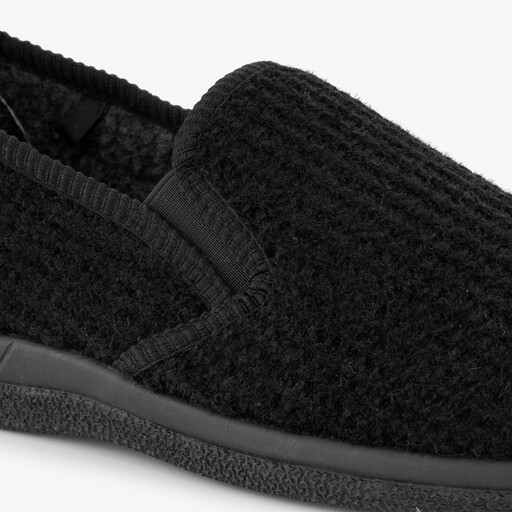 Heren pantoffels met teddy voering grijs