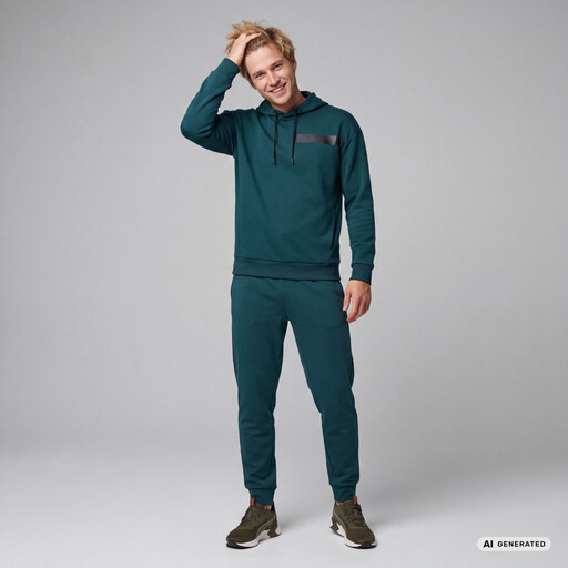 Heren hoodie groen