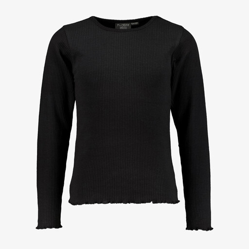 Meisjes longsleeve shirt zwart