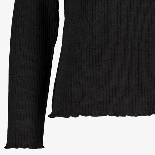 Meisjes shirt met lange mouwen zwart