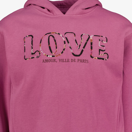 Meisjes hoodie met LOVE opdruk roze