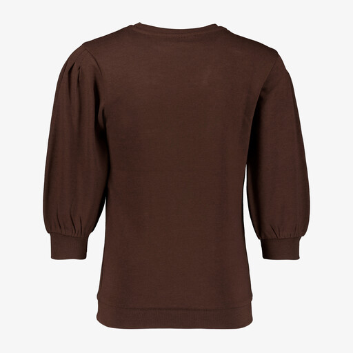 Meisjes sweater jurk bruin