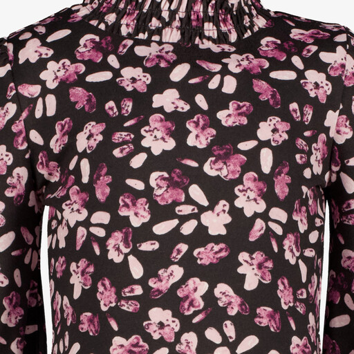 Meisjes shirt met lange mouwen en bloemenprint