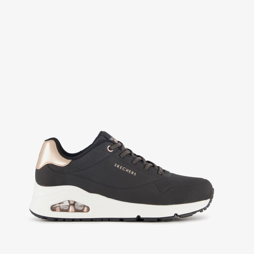 Uno-Shimmer Away dames sneakers zwart wit