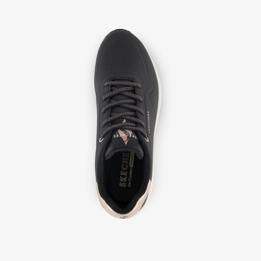 Uno-Shimmer Away dames sneakers zwart wit