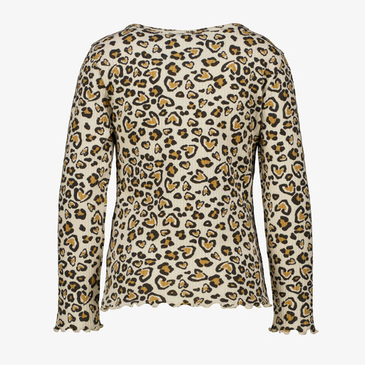 Meisjes shirt met lange mouwen en panterprint
