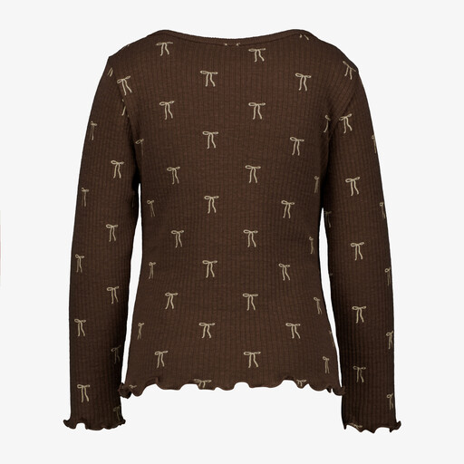 Meisjes shirt met lange mouwen en strikjes