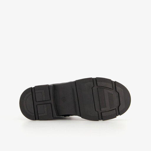 Meisjes veterboots zwart goud