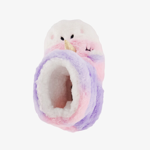 Hoge meisjes pantoffels eenhoorn roze lila