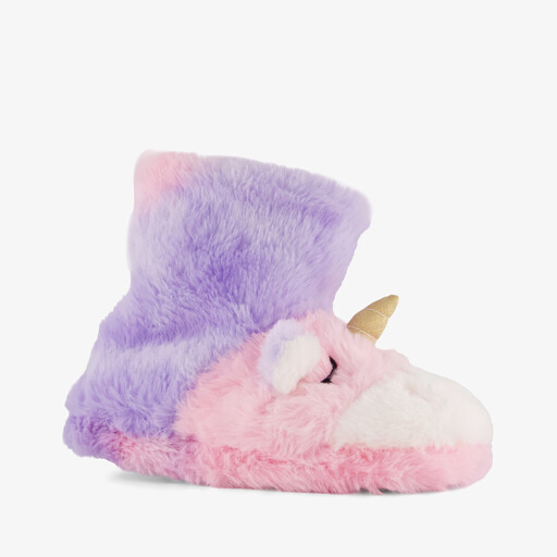 Hoge meisjes pantoffels eenhoorn roze lila