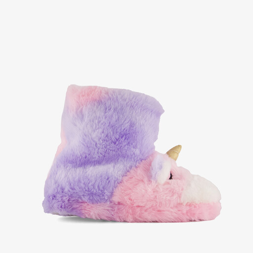 Hoge meisjes pantoffels eenhoorn roze lila