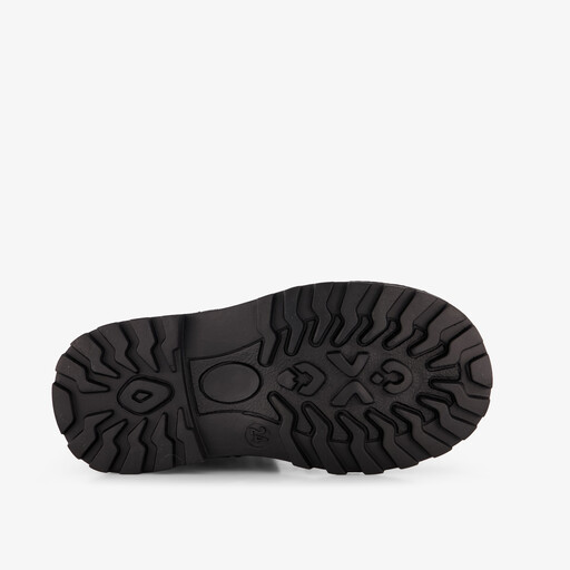 Meisjes veterboots met hartjes zwart