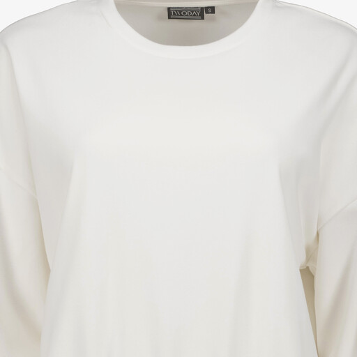 Dames sweater met kanten details wit