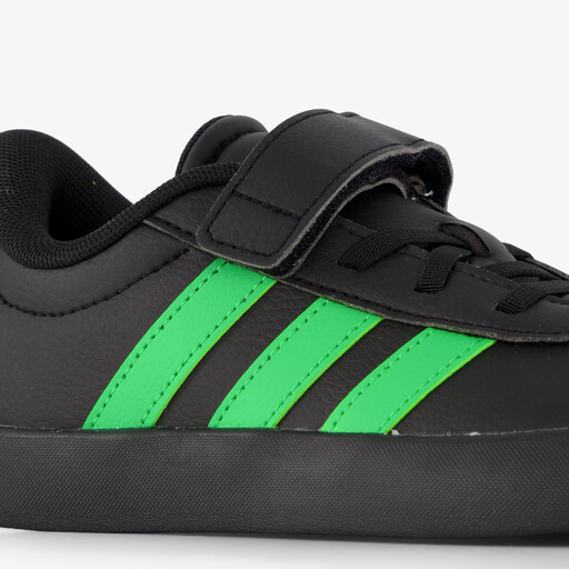 VL Court 3.0 EL leren kinder sneakers zwart groen