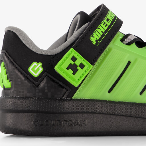Minecraft Lightorama kinder sneakers zwart groen