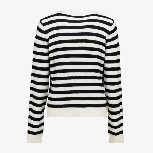 Gestreept dames vest zwart wit