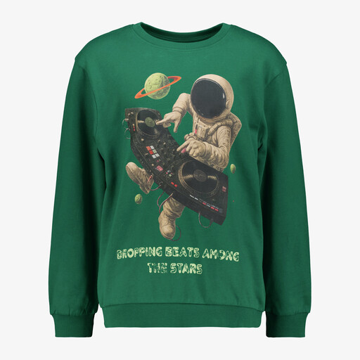 Name It jongens sweater met astronaut groen