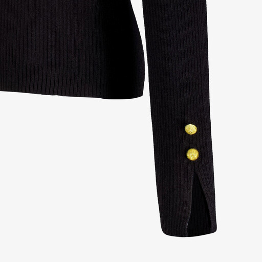 Meisjes top met gouden details zwart