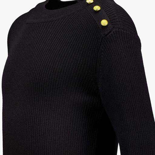 Meisjes top met gouden details zwart
