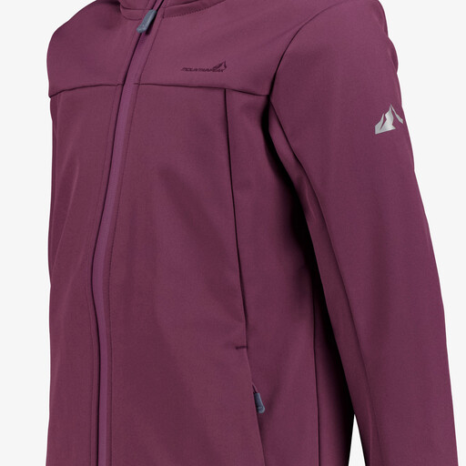 Meisjes softshell jas aubergine
