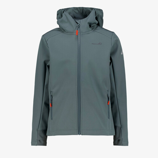 Kinder softshell jas blauw groen