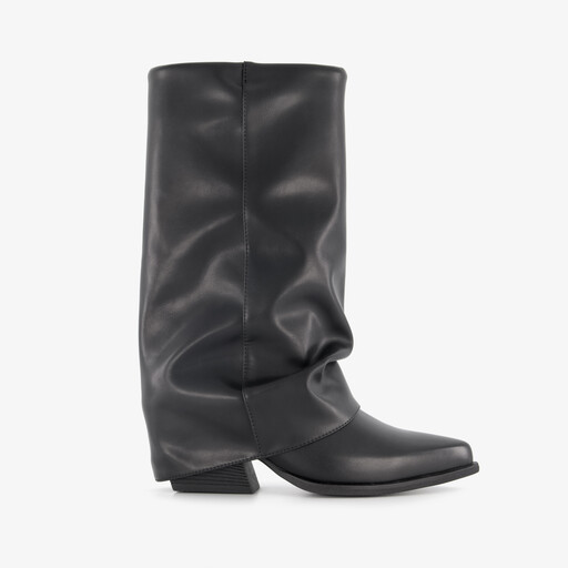 Slouchy dames western laarzen zwart