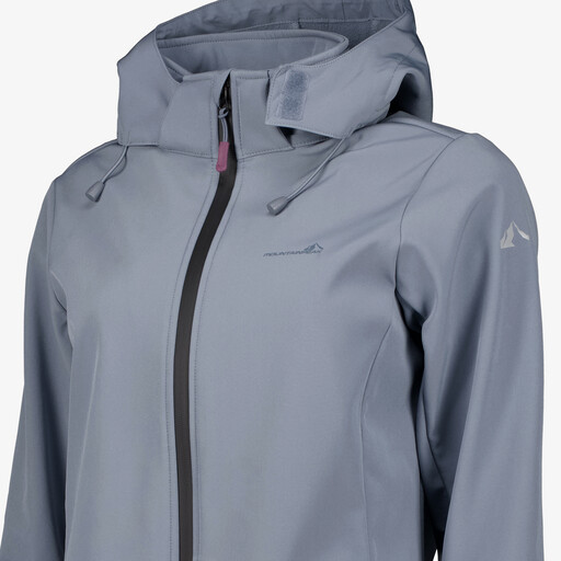 Softshell dames jas grijs 8000 mm waterkolom