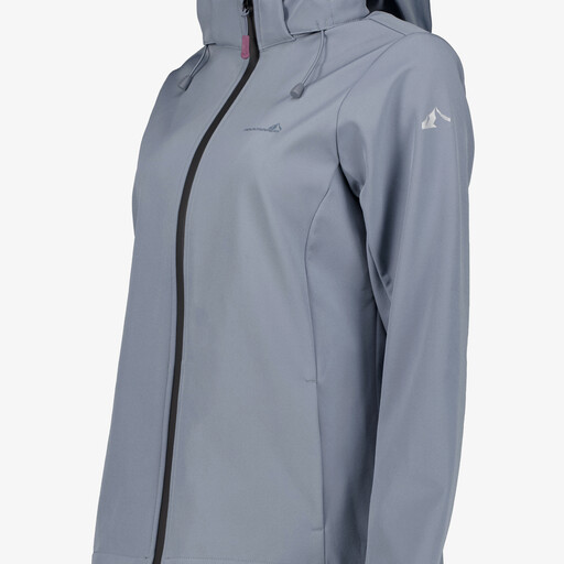 Softshell dames jas grijs 8000 mm waterkolom