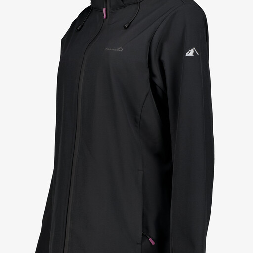 Softshell dames jas zwart 8000 mm waterkolom