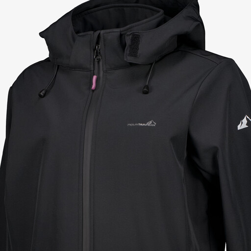 Softshell dames jas zwart 8000 mm waterkolom