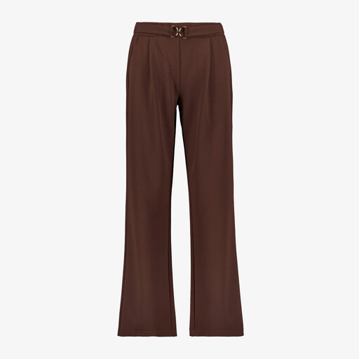 Dames wide leg pantalon bruin