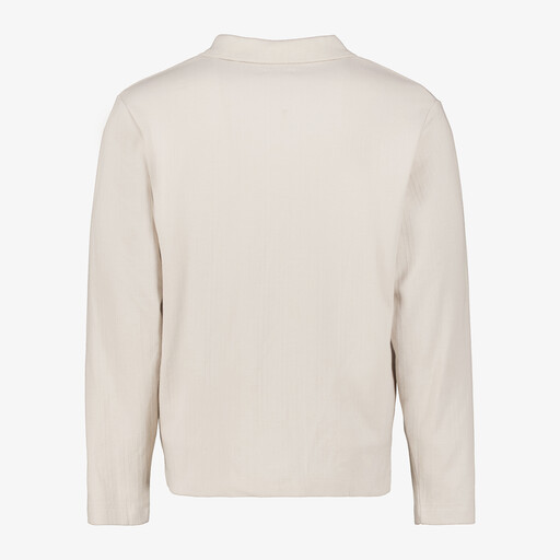 JJ Rebel heren split neck sweater beige