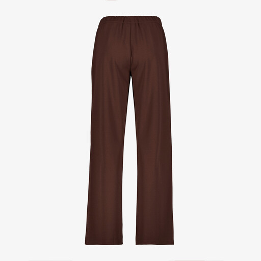 Dames wide leg pantalon bruin