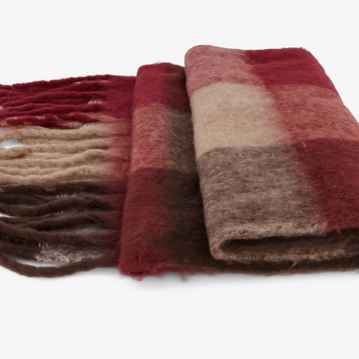 Geruit dames sjaal rood bruin