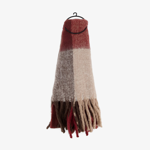 Geruit dames sjaal rood bruin
