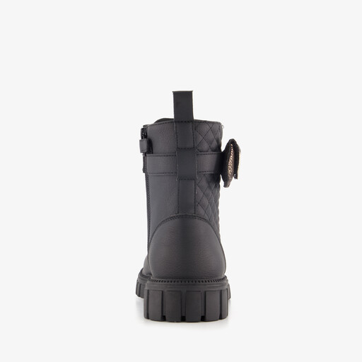Meisjes boots met decoratief tasje zwart