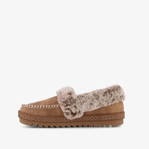 BOBS Cozy Kiss - Snug Stitch dames pantoffels cognac