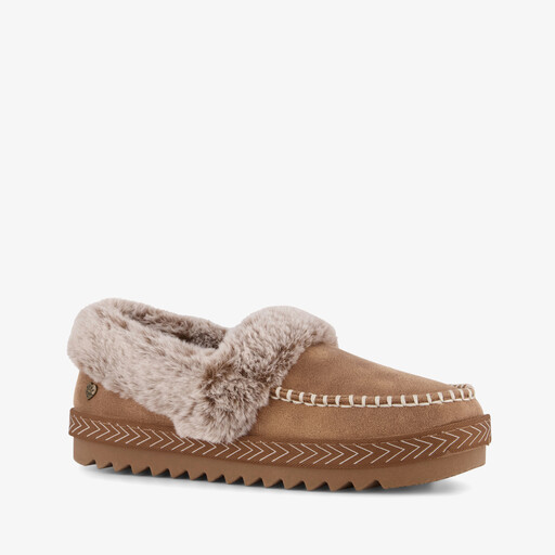 BOBS Cozy Kiss - Snug Stitch dames pantoffels cognac