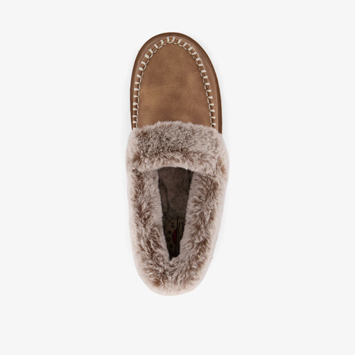 BOBS Cozy Kiss - Snug Stitch dames pantoffels cognac