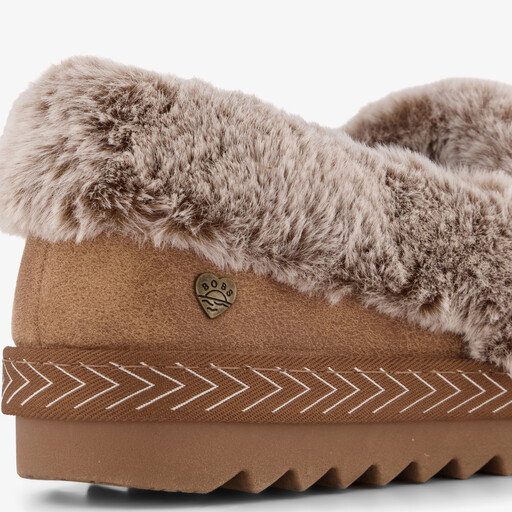 BOBS Cozy Kiss - Snug Stitch dames pantoffels cognac