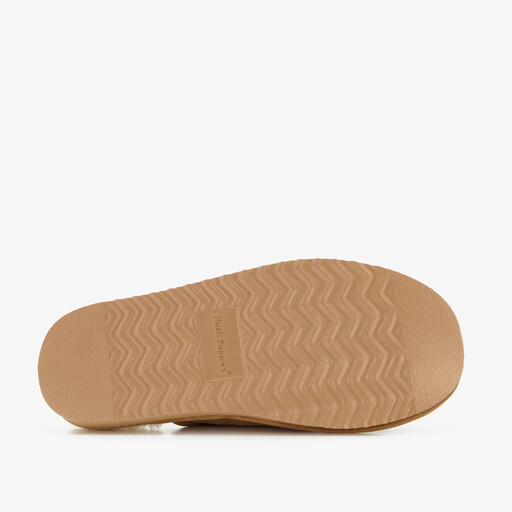 Suède heren pantoffels cognac
