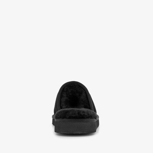 Suède heren pantoffels zwart