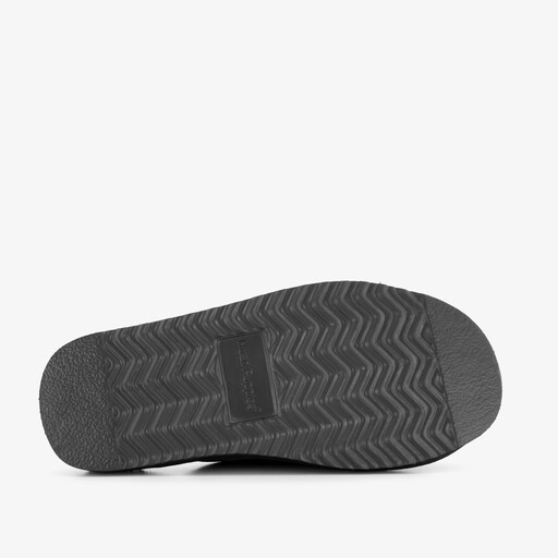 Suède heren pantoffels zwart